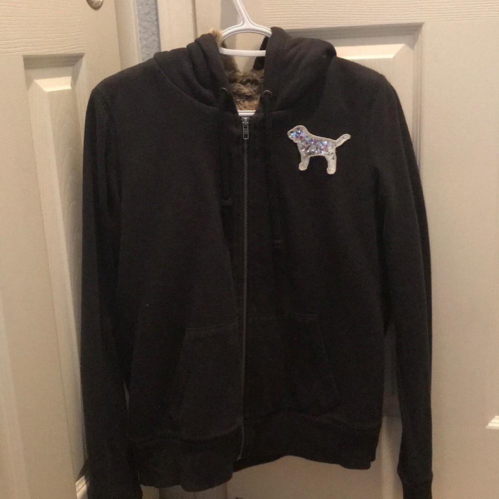 Pink zip up hoodie